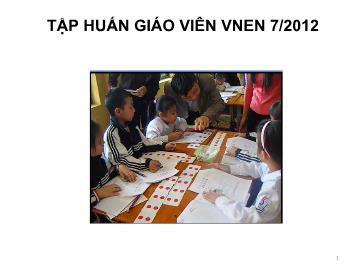 Tập huấn giáo viên vnen 72012